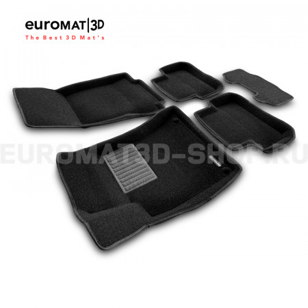 Текстильные 3D коврики Euromat3D Business в салон для Mercedes A-Class (W176) (2013-2018) № EMC3D-003516