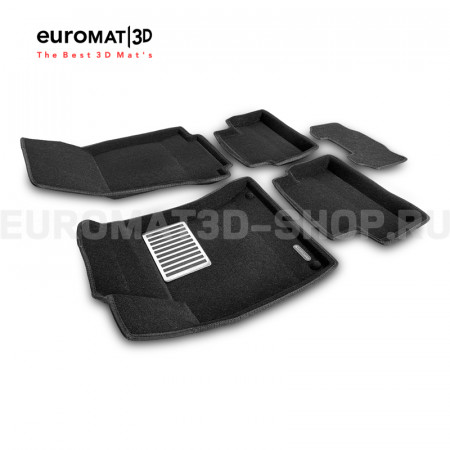 Текстильные 3D коврики Euromat3D Lux в салон для Mercedes A-Class (W177) (2018-) № EM3D-003510