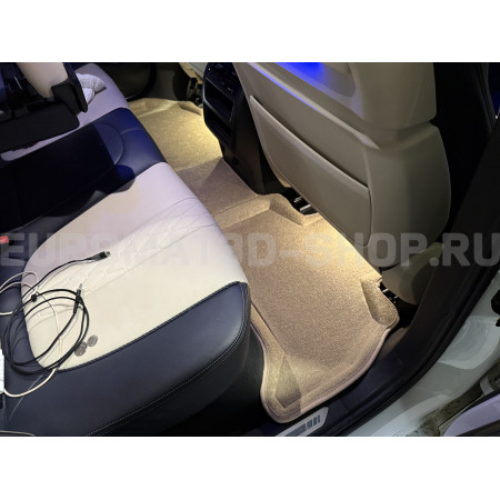 Текстильные 3D коврики Euromat3D Lux в салон для Bmw X6 (G06) (2018-) № EM3D-001227T Бежевые