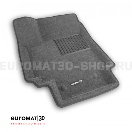 Текстильные 3D коврики Euromat3D Business в салон для Hyundai Creta (2016-2020) № EMC3D-002728G Серые