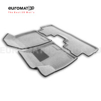 Текстильные 3D коврики Euromat3D Business в салон для Jetour Dashing (2023-) № EMC3D-000020S Светло-серые