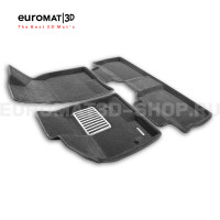 Текстильные 3D коврики Euromat3D Lux в салон для BYD EV2 (2019-) № EM3D-001257
