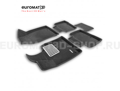 Текстильные 3D коврики Euromat3D Lux в салон для KGM Torres (2023-) № EM3D-004604